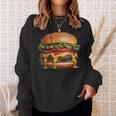 美味しそうなハンバーガー スウェットシャツ 彼女への贈り物