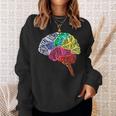 脳のパーツ 脳の解剖 脳科学 脳の地図 スウェットシャツ 彼女への贈り物