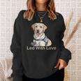 自閉症啓発サポート犬ラブラドールのニューロダイバーシティ 長袖tシャツ スウェットシャツ 彼女への贈り物