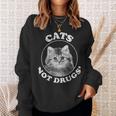 薬物ではなく猫 スウェットシャツ 彼女への贈り物