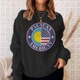 誇り高きパラオ・アメリカン・バッジ パラオ国旗 スウェットシャツ 彼女への贈り物