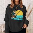 釣り 猫 面白いtシャツ 釣りバカ 釣り人 メンズ おもしろ ネタ 面白い 服 オリジナル 海釣り 川釣り スウェットシャツ 彼女への贈り物
