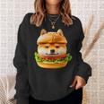 面白いtシャツ 柴犬 犬 イヌ ハンバーガー メンズ 犬好き グッズ かわいい おもしろ 面白い 服 ネタ 長袖tシャツ スウェットシャツ 彼女への贈り物
