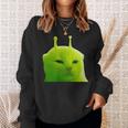 面白いエイリアン 猫 ミーム Glerp Glorp Zep Zep スウェットシャツ 彼女への贈り物