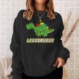 面白い恐竜 レゴサウルス レゴ ザウルス 恐竜 長袖tシャツ スウェットシャツ 彼女への贈り物