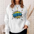 Beer Is My Superpower Comic Book Sweatshirt Gifts for Her