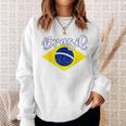 Brazilian Flag Colors National Brazil Brasil スウェットシャツ 彼女への贈り物