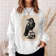 Edgar Allan Poe Raven Gothic Book Lover Sweatshirt Gifts for Her