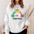 Low Cortisol Levels Meme スウェットシャツ 彼女への贈り物