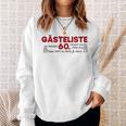 Guest List 60th Guest List Guest Book 60th Birthday Woman Man Sweatshirt Gifts for Her