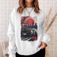 Jdm ドリフトレーシングカー 日本桜アート 背面 スウェットシャツ 彼女への贈り物