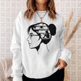 Just a Girl Who Loves Books Reading Silhouette Graphic Sweatshirt Gifts for Her