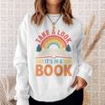 Take A Look It's In A Book Retro Reading Book Lover Premium Tri-Blend Sweatshirt Gifts for Her