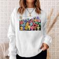 Mr Men Little Miss Retro Colourful Comic Book Scene Sweatshirt Gifts for Her Mr Men Little Miss Retro Colourful Comic Book Scene Sweatshirt Gifts for Her