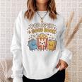 Pop Open A Good Book For School Librarian Popcorn Sweatshirt Gifts for Her