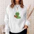 Professional Bookworm Reading Lover Cute Worm Glasses Book Sweatshirt Gifts for Her