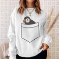 Puffin In The Pocketeabird Iceland Pocket Puffin スウェットシャツ 彼女への贈り物