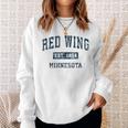 Red Wing ミネソタ Mn ヴィンテージ スポーツデザイン ネイビー プリント スウェットシャツ 彼女への贈り物