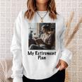 My Retirement Plan Cat Lover Wine Drinker Book Reader Sweatshirt Gifts for Her My Retirement Plan Cat Lover Wine Drinker Book Reader Sweatshirt Gifts for Her