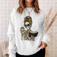 Skeleton Girl Drinking Coffee And Reading Book Sweatshirt Gifts for Her Skeleton Girl Drinking Coffee And Reading Book Sweatshirt Gifts for Her