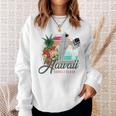 Sunset Beach Hawaii、サーフィンサーフボードレトロ、バックプリント 長袖tシャツ スウェットシャツ 彼女への贈り物