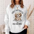 Vintage Easily Distracted By Dogs And Books Puppy Art Lover Sweatshirt Gifts for Her Vintage Easily Distracted By Dogs And Books Puppy Art Lover Sweatshirt Gifts for Her
