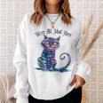 We'Re All Mad Here Cheshire Cat Alice Wonderland Book Boys Sweatshirt Gifts for Her We'Re All Mad Here Cheshire Cat Alice Wonderland Book Boys Sweatshirt Gifts for Her