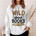 Wild About Books Booklover & Bibliophile Sweatshirt Gifts for Her