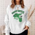 かわいいワニのクロコダイルグラフィックジャングルtシャツtシャツ スウェットシャツ 彼女への贈り物