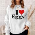 アイラブエッグアイハートエッグ スウェットシャツ 彼女への贈り物