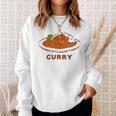 カレー カレーライス イラスト 手書き かわいい おしゃれ Curry 洋食 おもしろ スウェットシャツ 彼女への贈り物