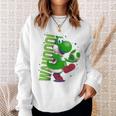 ザ・スーパーマリオギャラクシー・ムービー Action Yoshi 長袖tシャツ スウェットシャツ 彼女への贈り物