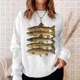 トラウト魚種種フィッシング フライフィッシング トラウト スウェットシャツ 彼女への贈り物