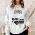 バック・トゥ・ザ・フューチャー Outatime ナンバープレート 長袖tシャツ スウェットシャツ 彼女への贈り物
