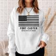 フォートカスター ミシガン州 アメリカ軍 アメリカ国旗 軍隊 スウェットシャツ 彼女への贈り物