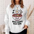 味噌ハッピー寿司ラーメン日本 スウェットシャツ 彼女への贈り物