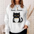 疲れた黒猫 – 月曜日の気分そのまま スウェットシャツ 彼女への贈り物