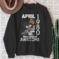 46Th Birthday Legends April 1980Intage 46 Years Old スウェットシャツ 年配の女性への贈り物