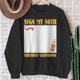 50th Birthday SIGN MY 50TH BIRTHDAY GUESTBOOK 50 Years Sweatshirt Gifts for Old Women