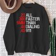 All Faster Than Dialing 911 ガン愛好家 スウェットシャツ 年配の女性への贈り物