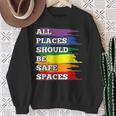 All Placeshould Beafepaces ゲイプライド 同盟国 Lgbtq Month スウェットシャツ 年配の女性への贈り物