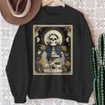 The Audiobook Girl Books Headphones Tarot Card Skeleton Sweatshirt Gifts for Old Women