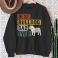 Best Bulldog Dad Ever レトロ ヴィンテージ ブルドッグデザイン スウェットシャツ 年配の女性への贈り物