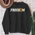 Bitcoin Freedom 暗号通貨 Btc 自由 ミリオネア ビットコインでお金持ち スウェットシャツ 年配の女性への贈り物