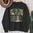 Bookworm Dragons Reading Book Dragons And Books Sweatshirt Gifts for Old Women
