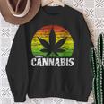 Cannabis ヴィンテージ 麻葉 レトロ マリファナ スウェットシャツ 年配の女性への贈り物