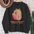 CapyFun Books Are The Only Treasure I Need Capybara Kids Sweatshirt Gifts for Old Women