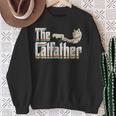The Catfather 面白い猫 お父さん 父の日 ビンテージ 猫 父親 スウェットシャツ 年配の女性への贈り物