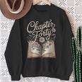 Chapter Forty Book Reading 40th Birthday Flower Sweatshirt Gifts for Old Women