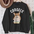 Corgee Lovers Corgeek Book Lovers Sweatshirt Gifts for Old Women